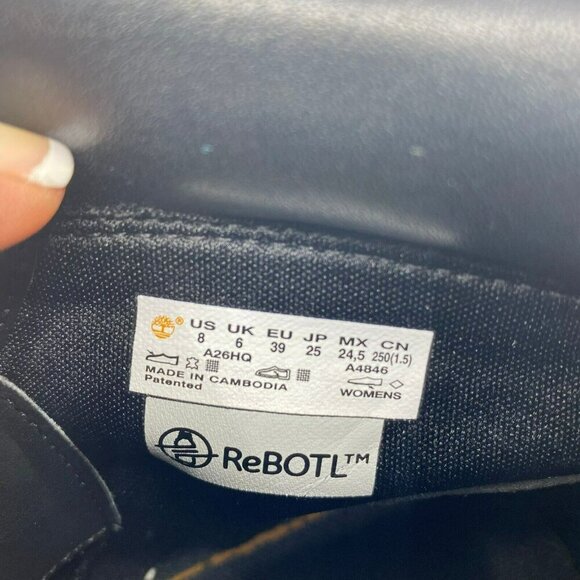 Timberland Keeley Field 6 Inch Black Nubuck Leather Womens 8 Lace Up Boots A26HQ - Picture 4 of 11